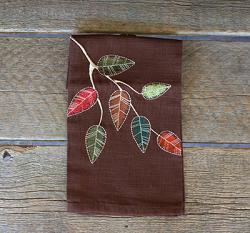 Design Imports (DII) Autumn Leaves Embroidered Kitchen Towel