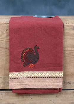 Turkey Embroidered Kitchen Towel