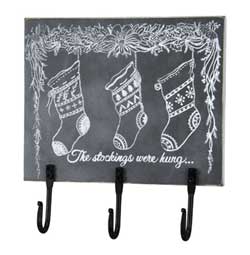 Chalk Art Stockings Hook Board