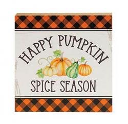 Pumpkin Spice Season Sign Block
