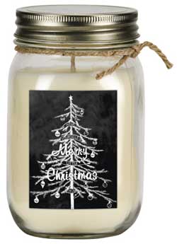 Balsam Fir Soy Mason Jar Candle with Tree