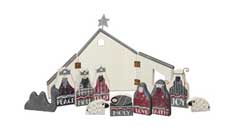 Wooden Nativity Set (12 pieces)