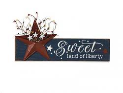 Sweet Land of Liberty Shelf Sign