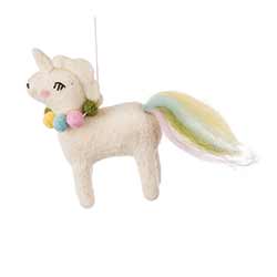 Unicorn Ornament with Pastel Tail