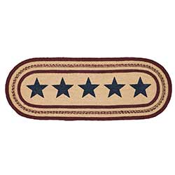 Potomac Braided Table Runner with Stars, 36 inch