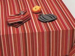 Harvest Pumpkin Stripe Tablecloth, 52 x 52 inch