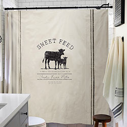 Sweet Feed Cow Shower Curtain