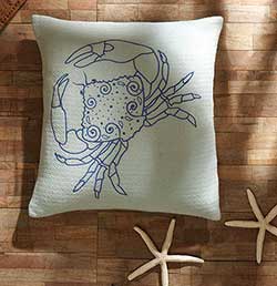 Crab Decorative Pillow (with Down Fill)