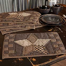 Farmhouse Star Quilted Placemats (Set of 6)