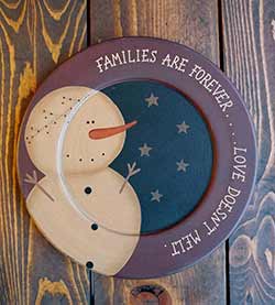 Families Are Forever Snowman Plate