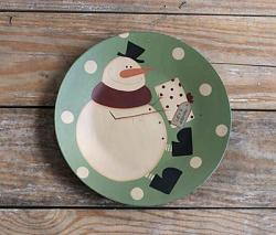 Friendship Snowman Plate