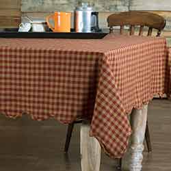 Burgundy Check Tablecloth, 60 x 102
