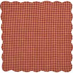Burgundy Check Tabletopper/Tablecloth (40 x 40 inch)