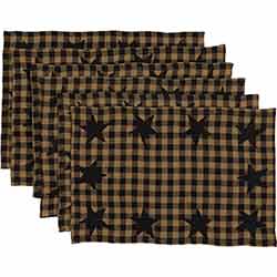 Black Star Placemats (Set of 6)