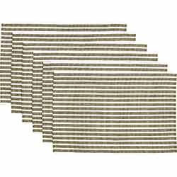 Harmony Olive Ribbed Placemats (Set of 6)