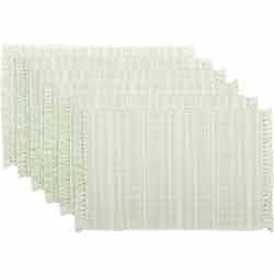 Madeline Mint Ribbed Placemats (Set of 6)