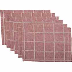 Julie Red Plaid Placemats (Set of 6)