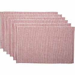 Ashton Rust Ribbed Placemats (Set of 6)