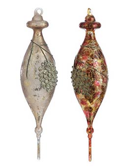 RAZ Antiqued Pinecone Finial Ornament
