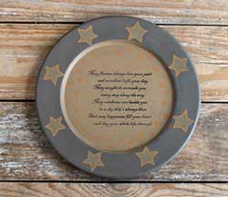 Blessings Primitive Plate with Stars
