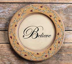 The Hearthside Collection Believe Vine Plate
