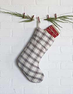 VHC Brands Amory Plaid Christmas Stocking