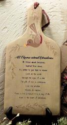 The Hearthside Collection All I Know About Christmas Hanging Paddle with Bird