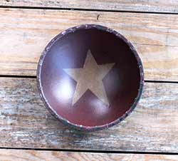 Chippy Paint Bowl with Mustard Star