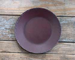 Burgundy Chippy Paint Wood Plate