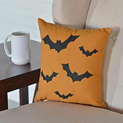 Halloween Bats Decorative Pillow