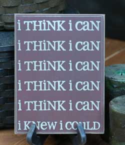 I Think I Can Wall Plaque - Burgundy
