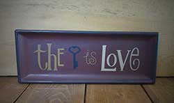 Key is Love Wooden Tray