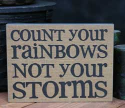 Count Your Rainbows Box Sign