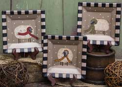 Sheep with Scarves Square Plates (Set of 3)