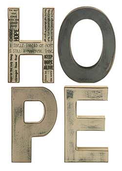 Hope Shelf Sitter Letters