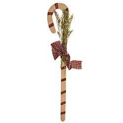 Decorative Candy Cane with Greenery