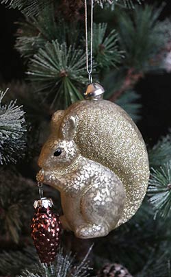 Gold Squirrel Ornament