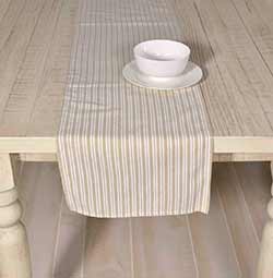 Classic Stripe Taupe 72 inch Table Runner
