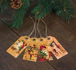 Old Fashioned Christmas Tags (Set of 4)