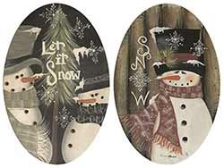 Let is Snow Snowmen Plates (Set of 2)