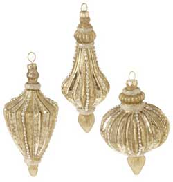 Antiqued Gold Finial Ornament