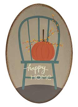 Happy Home Plate with Pumpkin