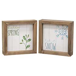Spring & Snow Double Sided Sign
