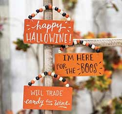 Halloweenie, Boos, & Candy Ornaments (Set of 3)