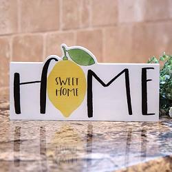 Home Sweet Home Lemon Sign Block