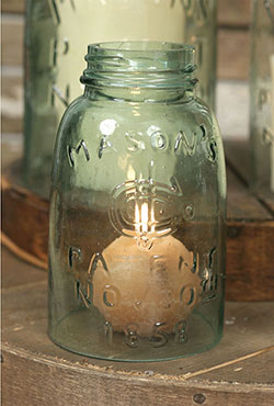 Glass Mason Jar Chimney - Midget Pint Size