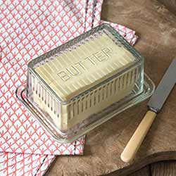 Glass Covered Butter Dish