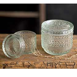 Decorative Glass Jars (Set of 2)
