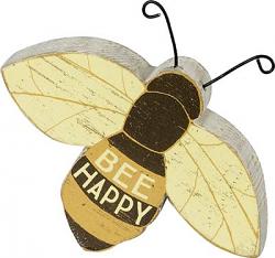 The Hearthside Collection Bee Happy Bee-Shaped Shelf Sitter