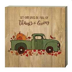 Thanks & Giving Vintage Truck Sign